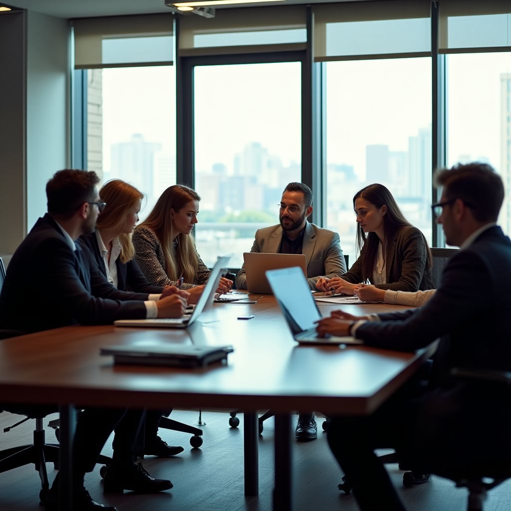 Equipo de FinArg colaborando en la oficina de Buenos Aires